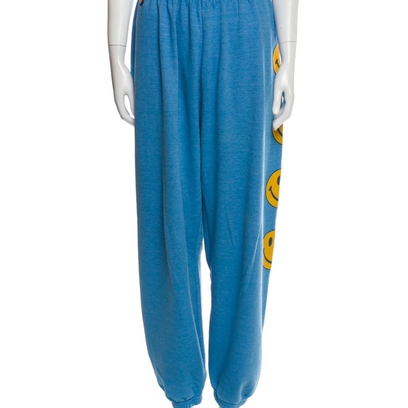 Aviator Nation Blue and Yellow Smiley Joggers XL - Picture 2 of 6